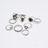 R-1471 9Pcs/set Bohemian Vintage  Silver Gold  Knuckle Nail Midi Finger Ring for Women Party Jewelry