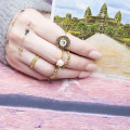 R-1475 6Pcs/set Bohemian Vintage  Silver Gold  Knuckle Nail Midi Finger Pearl Ring for Women