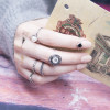 R-1475 6Pcs/set Bohemian Vintage  Silver Gold  Knuckle Nail Midi Finger Pearl Ring for Women