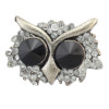 R-0519  R-0743 Vintage Silver Gold Metal Rhinestone Owl Fish Shape Adjustable Rings for Women Bohemian Fashion Accssories