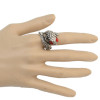R-0519  R-0743 Vintage Silver Gold Metal Rhinestone Owl Fish Shape Adjustable Rings for Women Bohemian Fashion Accssories