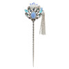 F-0457 4 Colors New Fashion   Rhinestone Tassel Lotus Shape Hair Sticks For Women  Jewelry Accessories