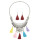 N-6919 Bohemian Vintage Jewelry Set Silver Plated Tassel Pendant Necklace Earring for Women