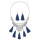 N-6919 Bohemian Vintage Jewelry Set Silver Plated Tassel Pendant Necklace Earring for Women