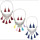 N-6919 Bohemian Vintage Jewelry Set Silver Plated Tassel Pendant Necklace Earring for Women