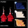 E-4272 5 Colors Bohemian Long Thread Tassel Drop Earrings for Women Wedding Party Gift
