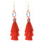 E-4272 5 Colors Bohemian Long Thread Tassel Drop Earrings for Women Wedding Party Gift