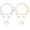 N-6917 2color Fashion Alloy chain  Moon Shape pendant Necklace For women  Accessories