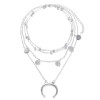 N-6917 2color Fashion Alloy chain  Moon Shape pendant Necklace For women  Accessories