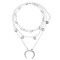 N-6917 2color Fashion Alloy chain  Moon Shape pendant Necklace For women  Accessories