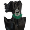 E-4270 4 Colors Fashion Bohemian Rhinestone Thread Tassel Drop Earrings Party Jewelry