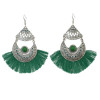 E-4270 4 Colors Fashion Bohemian Rhinestone Thread Tassel Drop Earrings Party Jewelry