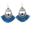 E-4270 4 Colors Fashion Bohemian Rhinestone Thread Tassel Drop Earrings Party Jewelry