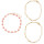 N-6922 3Pcs/set Fashion  Multilayer Gold Plated Red Crystal Necklaces for Women  Party  Jewelry