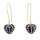 E-4279 New Arrive Korea Gold Plated Enamel 3 D Heart Dangle Earring for Women Jewelry