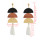 E-4280 Ethnic Wood Bead Tassel Drop Earrings for Women Bohemian Wedding Party Fashion Accessories