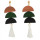 E-4280 Ethnic Wood Bead Tassel Drop Earrings for Women Bohemian Wedding Party Fashion Accessories