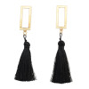 E-4288 3 Colors Vintage Bohemian Hook Bead Tassel Drop Earring for Women Earring