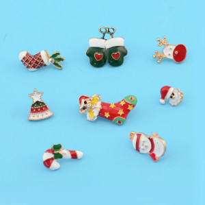 P-0378 3 Styles Christmas Enamel Charm Brooches for Men&Women Jewelry