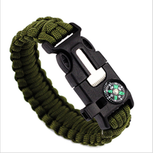 B-0864 New Arrive Fashion Outdoor Survival Function Core umbrella rope with Compass Bracelet for Men & Women Jewelry