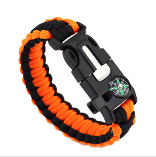 B-0864 New Arrive Fashion Outdoor Survival Function Core umbrella rope with Compass Bracelet for Men & Women Jewelry