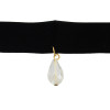 N-6926 Fashion Gothic Five-star Shaped Water Droplets Crystal Black Velvet  Choker Necklace For Women