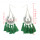 E-4292 Vintage Silver Metal Thread Tassel Long Drop Earrings for Women Bohemian Wedding Party Jewelry