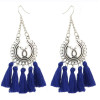 E-4292 Vintage Silver Metal Thread Tassel Long Drop Earrings for Women Bohemian Wedding Party Jewelry