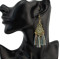 E-4296 Vintage Bohemian Silver Metal Thread Tassel  Drop Earrings for Women Party Jewelry