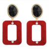 E-4297 6 Colors Bohemian Rectangle Rhinestone Acrylic Drop Earrings for Women Wedding Party Fashion Accessories