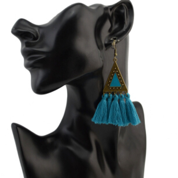E-4303 5 colors  Vintage Bohemian Thread Tassel Drop Earring for Women Earring
