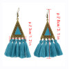 E-4303 5 colors  Vintage Bohemian Thread Tassel Drop Earring for Women Earring