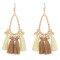 E-4304 Fashion Vintage Bohemian Tassel Bead Earring for Women Jewelry