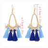 E-4304 Fashion Vintage Bohemian Tassel Bead Earring for Women Jewelry