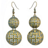 E-4300 Retro Vintage Round Branches Shape Drop Earrings for Women Bohemian Wedding Party Jewelry