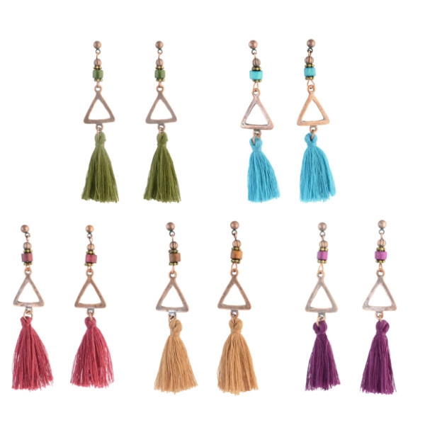 E-4305 Vintage Tassel  Charm  Drop tassel  Earring for Women Jewelry