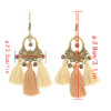 E-4307 Vintage Bohemian Beads Thread Long Tassel Drop Earrings for Women Bohemian Party Jewelry