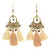 E-4307 Vintage Bohemian Beads Thread Long Tassel Drop Earrings for Women Bohemian Party Jewelry