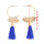 E-4309 6 Colors New Arrive Hook Dangle Tassel Coin Enamel Earring for Women Jewelry