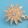 E-4312 Charming Gold Plated Moon And Sun Shape Rhinestone Dangle Earrings