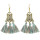 E-4320 8 Colors Bronze Plated Alloy thread Crystal Rhinestone Drop Dangle Earrings Jewelry