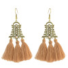 E-4320 8 Colors Bronze Plated Alloy thread Crystal Rhinestone Drop Dangle Earrings Jewelry