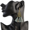 E-4320 8 Colors Bronze Plated Alloy thread Crystal Rhinestone Drop Dangle Earrings Jewelry