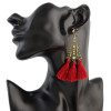 E-4320 8 Colors Bronze Plated Alloy thread Crystal Rhinestone Drop Dangle Earrings Jewelry