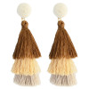 E-4325 4 Colors Fashion Gold Plated Thread Tassel Earrings Women Jewelry