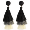 E-4325 4 Colors Fashion Gold Plated Thread Tassel Earrings Women Jewelry