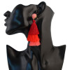 E-4325 4 Colors Fashion Gold Plated Thread Tassel Earrings Women Jewelry