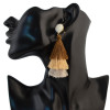 E-4325 4 Colors Fashion Gold Plated Thread Tassel Earrings Women Jewelry