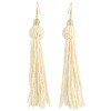 E-4326 Fashion Gold Plated Rhinestone Beaded Ball Tassel Earrings