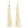 E-4326 Fashion Gold Plated Rhinestone Beaded Ball Tassel Earrings